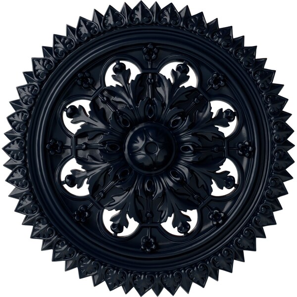Ekena Millwork York Ceiling Medallion (Fits Canopies up to 3 5/8"), Hnd-Painted Midnight Dream, 21 5/8"OD x 2 1/2"P CM21YOMDF - main